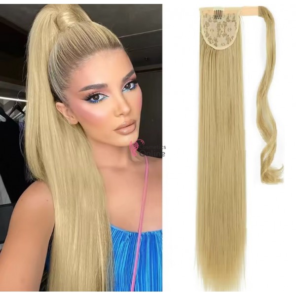 Extensie de par coada cu arici si pini dreapta de 80 cm cod SI66-1680 Blond Ash